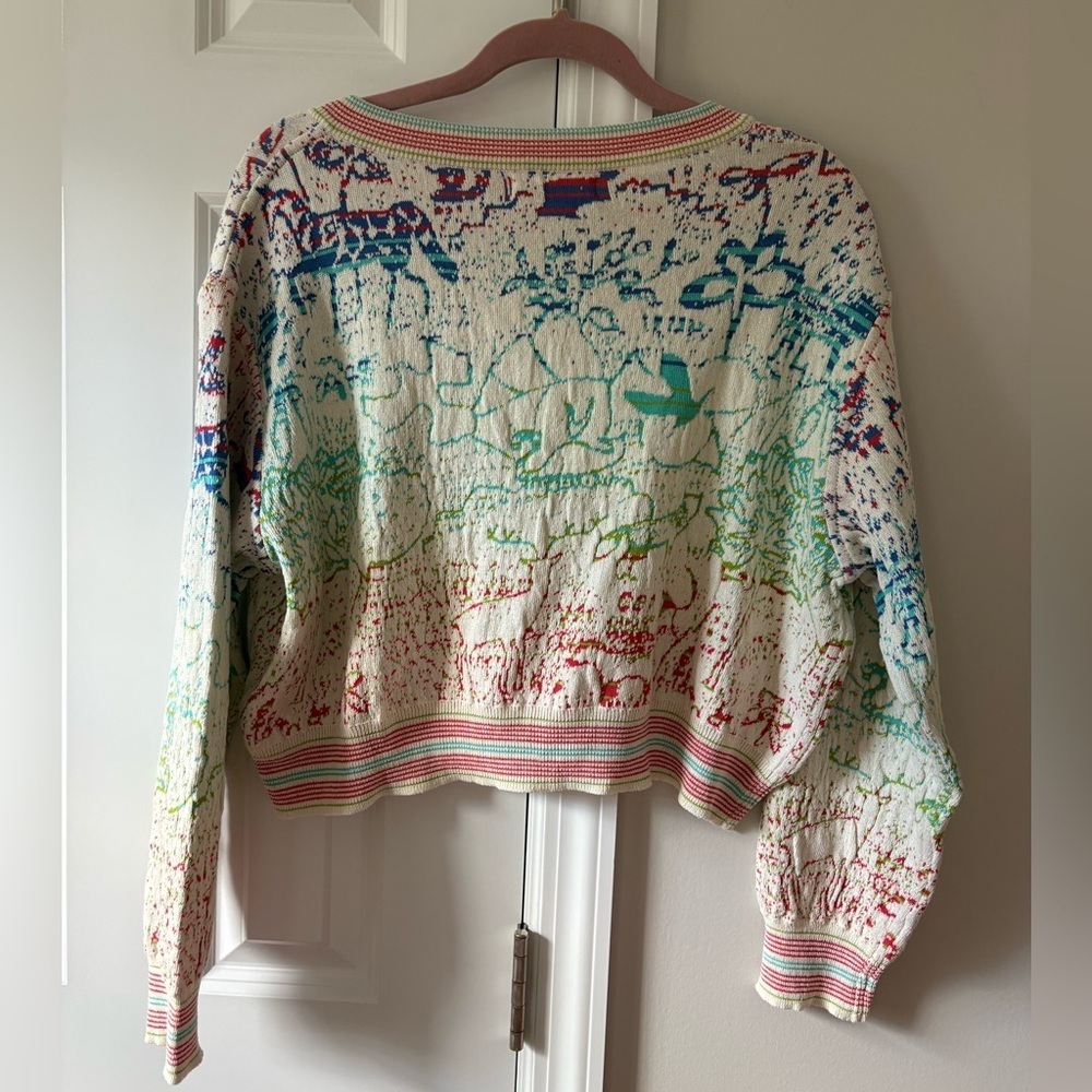 Aldo Martins Kyoto Reversible Cardigan Ivory Multi - Picture 5 of 13